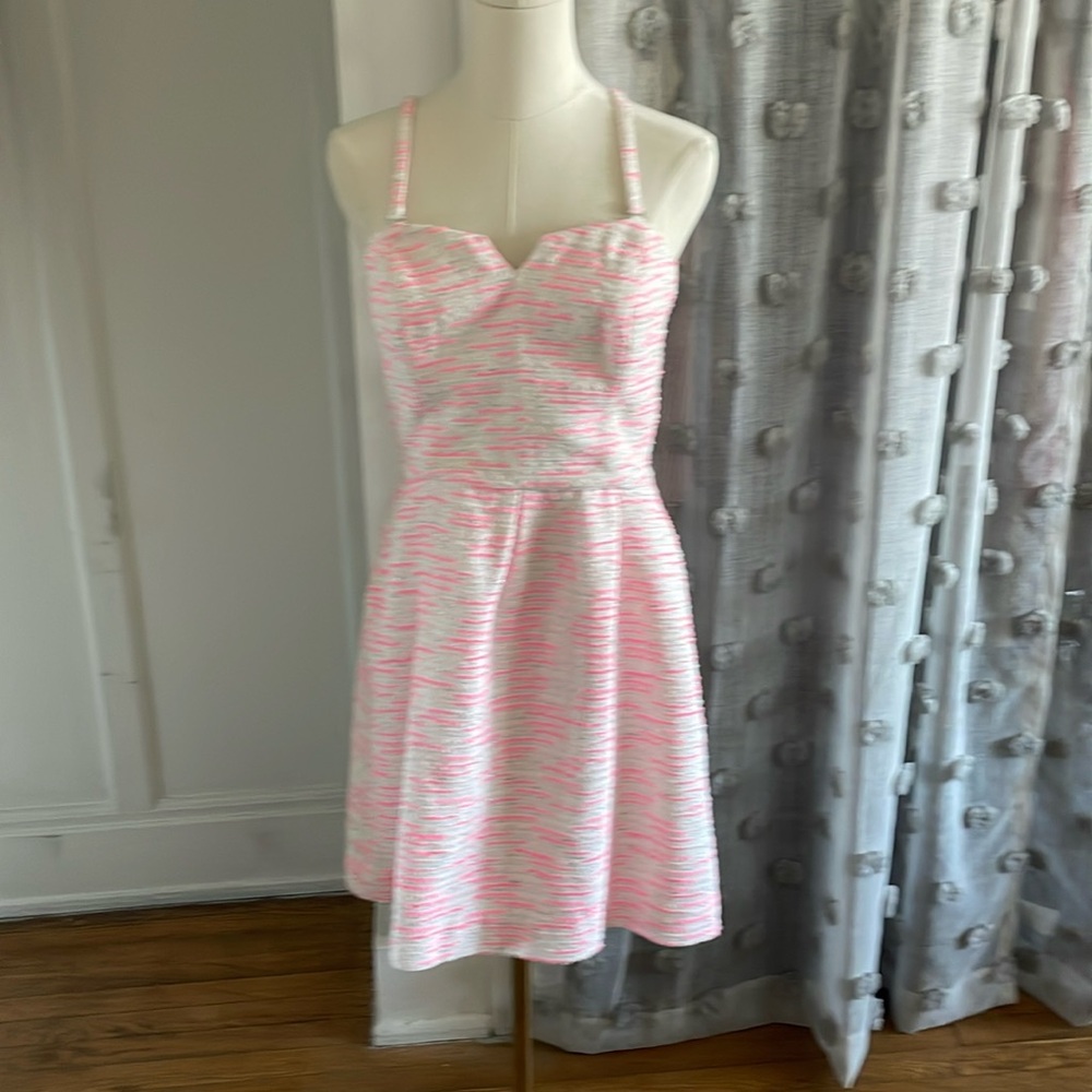 Anthropologie Moulinette Soeurs cream pink tweed dress